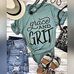 Green Graphic Tee with Black Text
